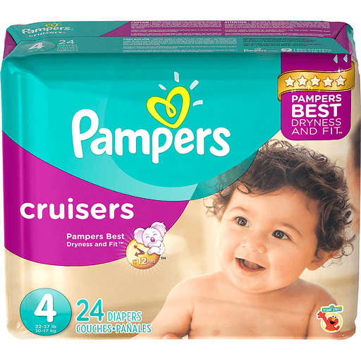 slide 4 of 33, Pampers Cruisers Jumbo Pack Diapers Size 4, 24 ct