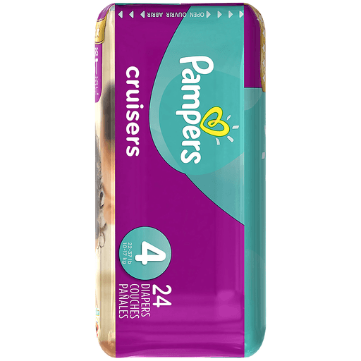 slide 30 of 33, Pampers Cruisers Jumbo Pack Diapers Size 4, 24 ct
