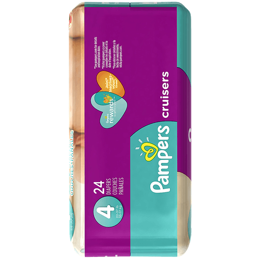 slide 31 of 33, Pampers Cruisers Jumbo Pack Diapers Size 4, 24 ct