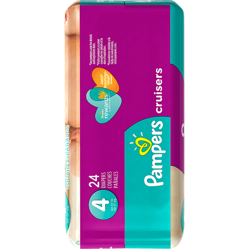 slide 6 of 33, Pampers Cruisers Jumbo Pack Diapers Size 4, 24 ct
