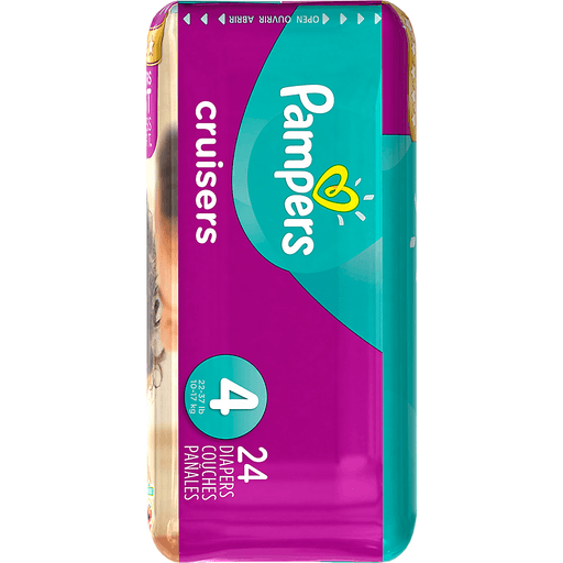 slide 8 of 33, Pampers Cruisers Jumbo Pack Diapers Size 4, 24 ct