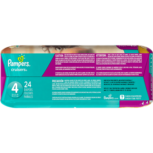 slide 10 of 33, Pampers Cruisers Jumbo Pack Diapers Size 4, 24 ct