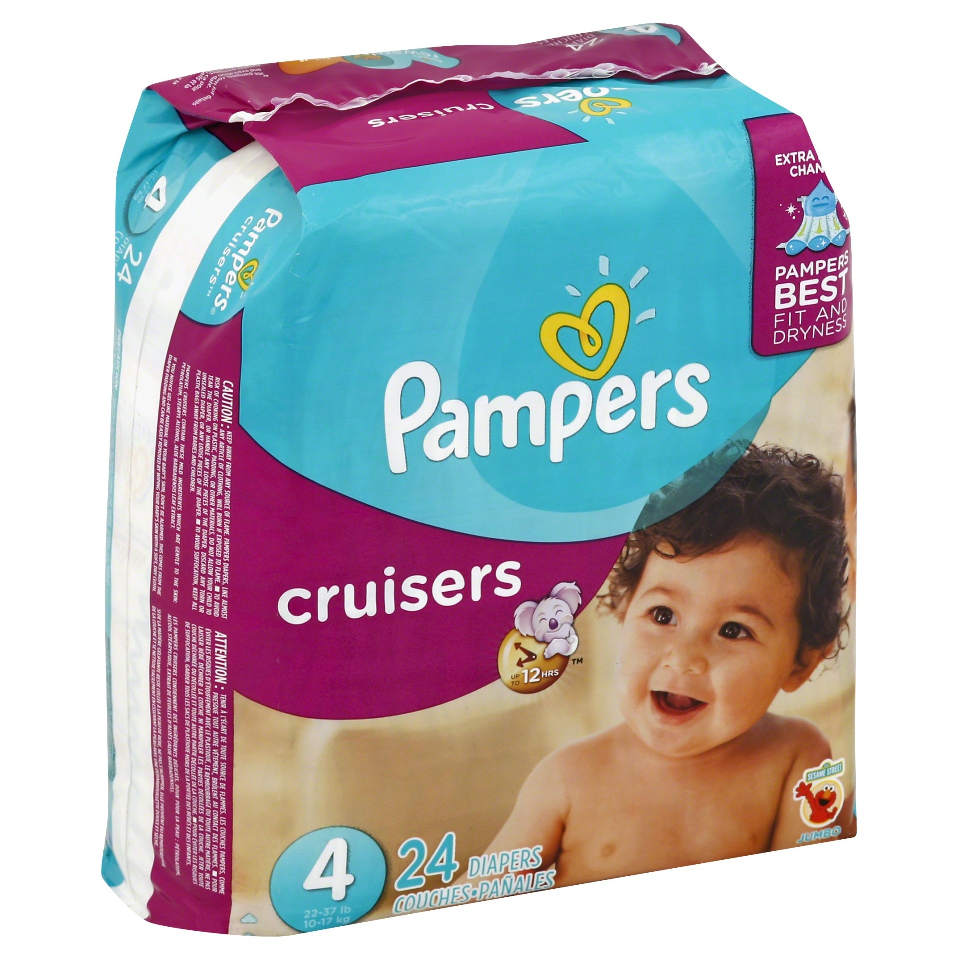 slide 1 of 33, Pampers Cruisers Jumbo Pack Diapers Size 4, 24 ct