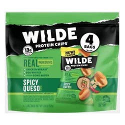 Wilde Spicy Queso Flavor Protein Chips 4 - 1.34 oz Bags