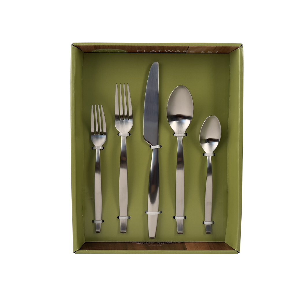 slide 1 of 5, Dash of That Banff Flatware Set, 20 ct