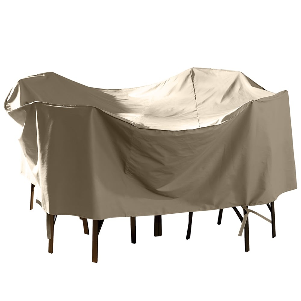 slide 1 of 1, Hd Designs Outdoors Round Patio Set Cover - Taupe, 88 in x 32 in