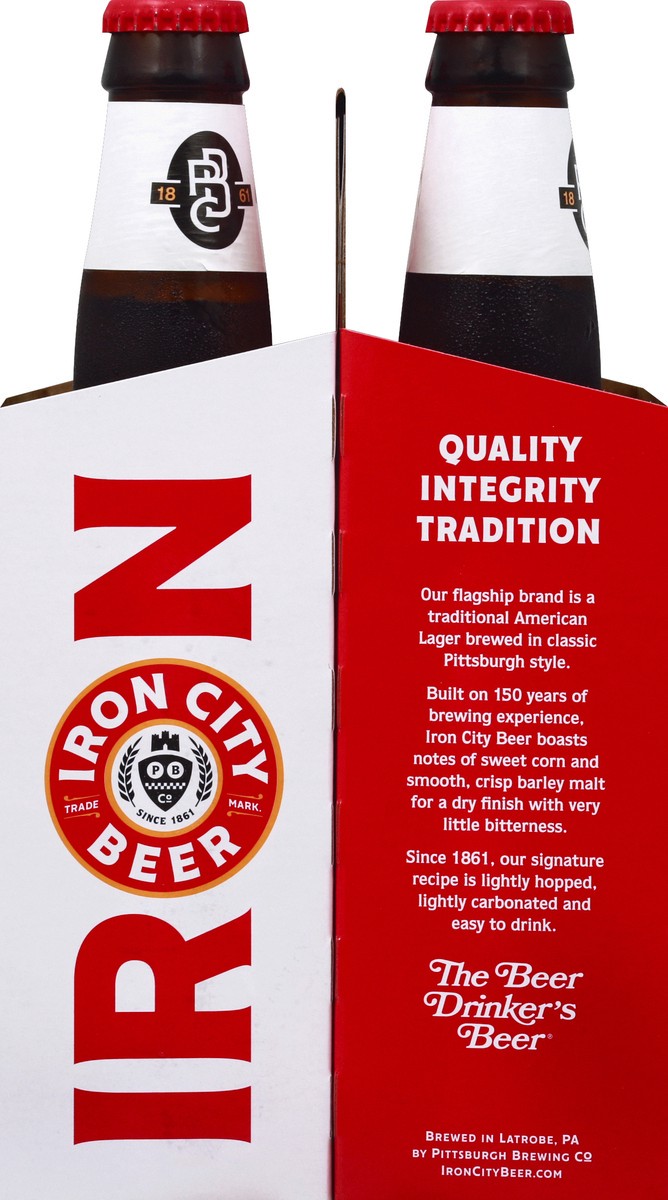 slide 2 of 4, Iron City Beer Lager 6 ea, 6 ct; 12 oz