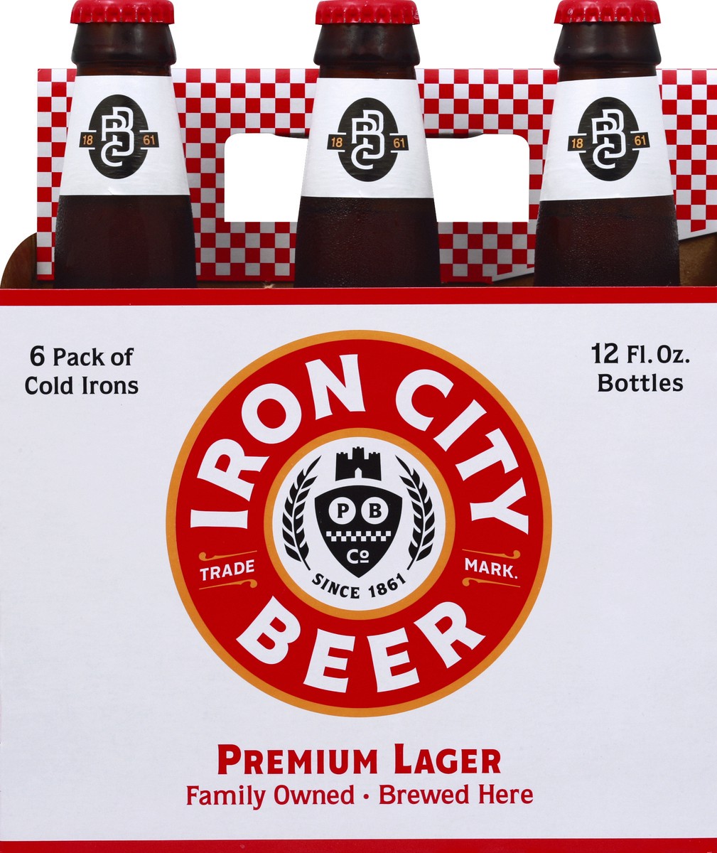 slide 3 of 4, Iron City Beer Lager 6 ea, 6 ct; 12 oz