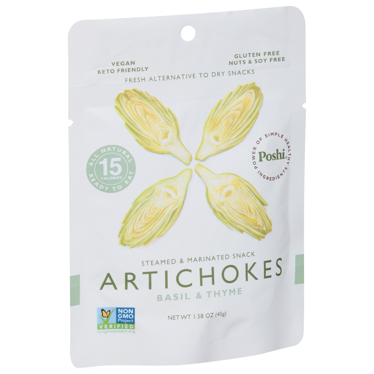 slide 2 of 9, Poshi Basil & Thyme Artichokes 1.58 oz, 1.58 oz