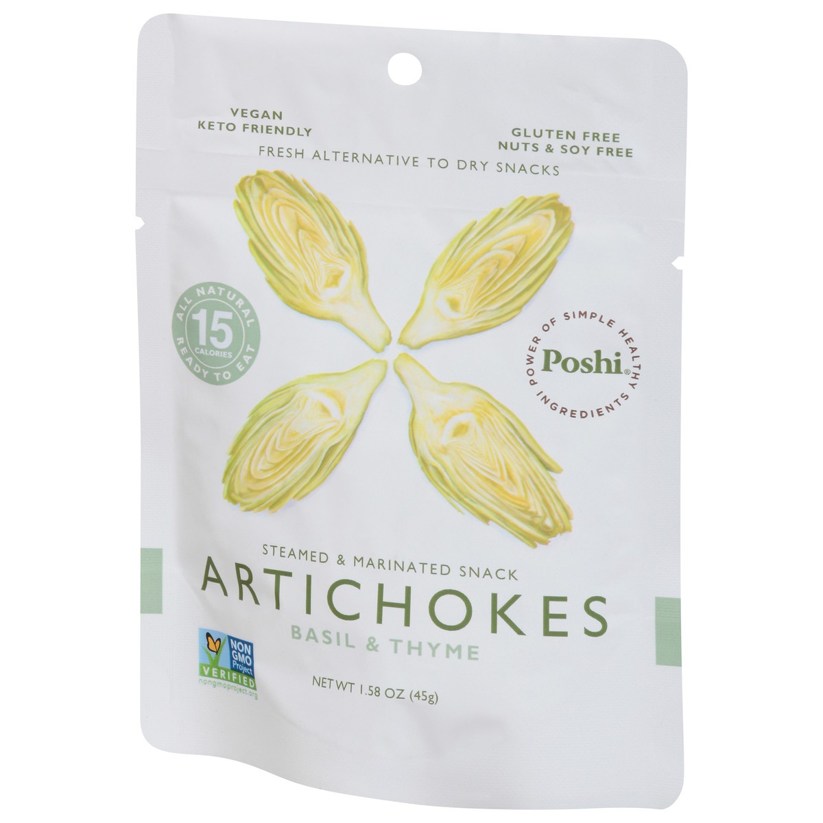 slide 3 of 9, Poshi Basil & Thyme Artichokes 1.58 oz, 1.58 oz