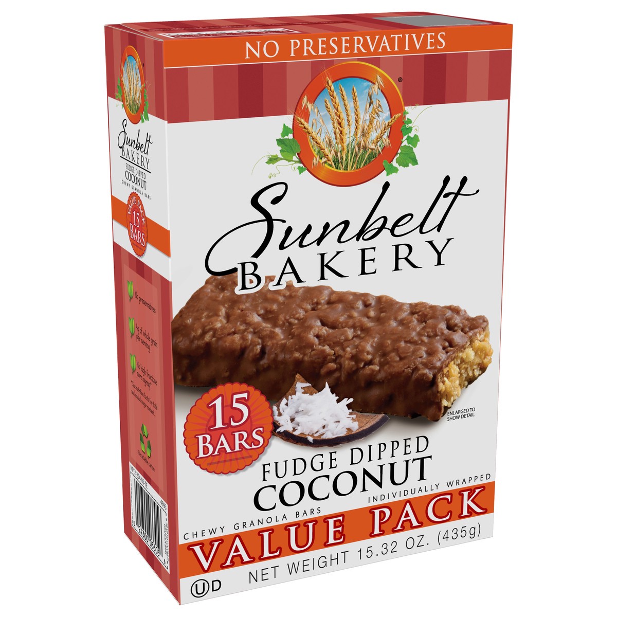 slide 2 of 9, Sunbelt Bakery Value Pack Chewy Fudge Dipped Coconut Granola Bars 15 15 ea Box, 15 ct