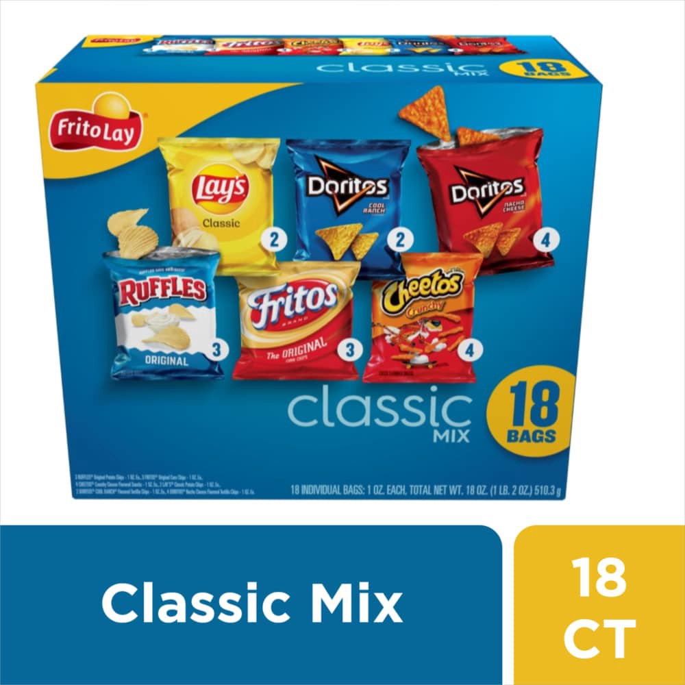 slide 3 of 3, Frito-Lay Classic Mix, 18 ct