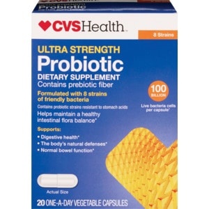 slide 1 of 1, CVS Health Ultra Strength Probiotic Vegetable Capsules, 20 ct