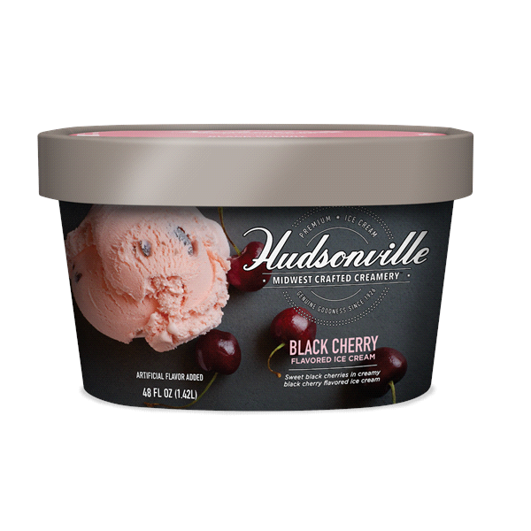 slide 1 of 1, Hudsonville Ice Cream Black Cherry, 48 oz