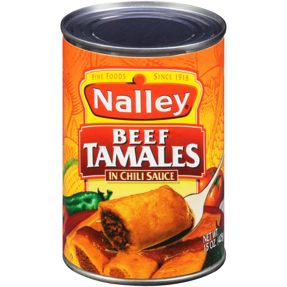 slide 1 of 1, Nalley Beef Tamales In Chili Sauce, 15 oz
