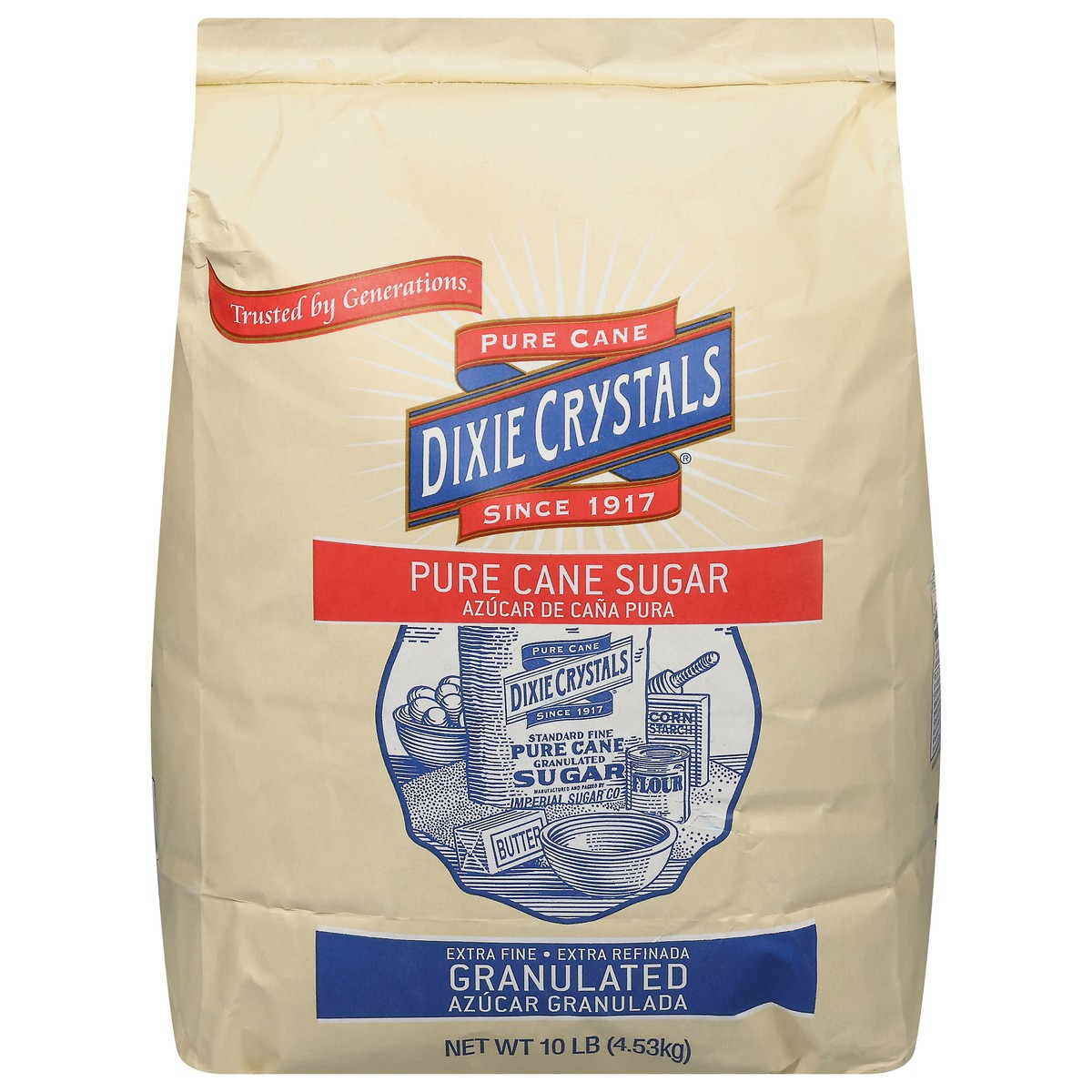 slide 1 of 6, Dixie Crystals Granulated Pure Cane Sugar 10 lb, 10 lb