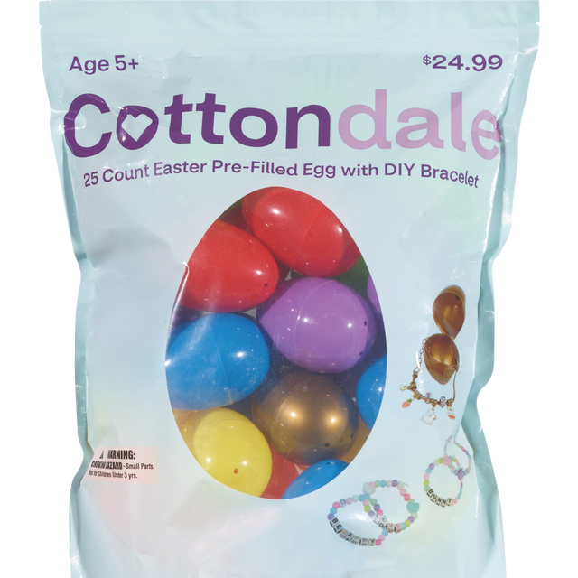 slide 1 of 1, COTTONDALE Eggs Pre-Filled Diy Bracelet 25Ct, 25 ct