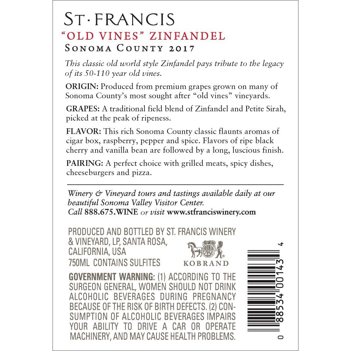 slide 24 of 31, St. Francis Old Vines Zinfandel Wine - 750ml Bottle, 750 ml