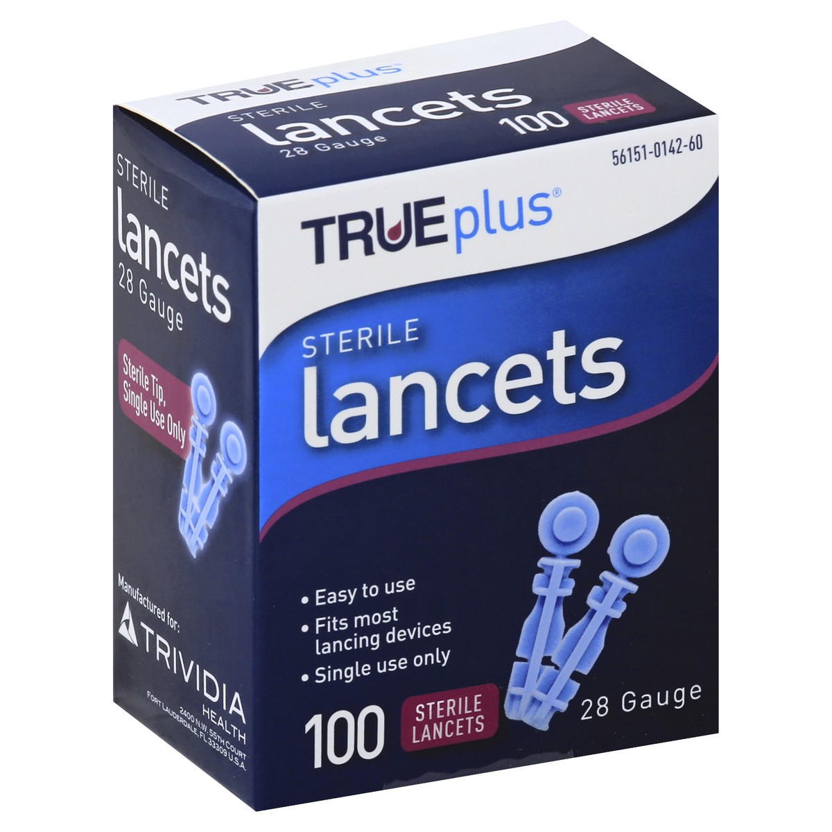slide 2 of 8, TRUEplus Lancets 100 ea, 100 ct