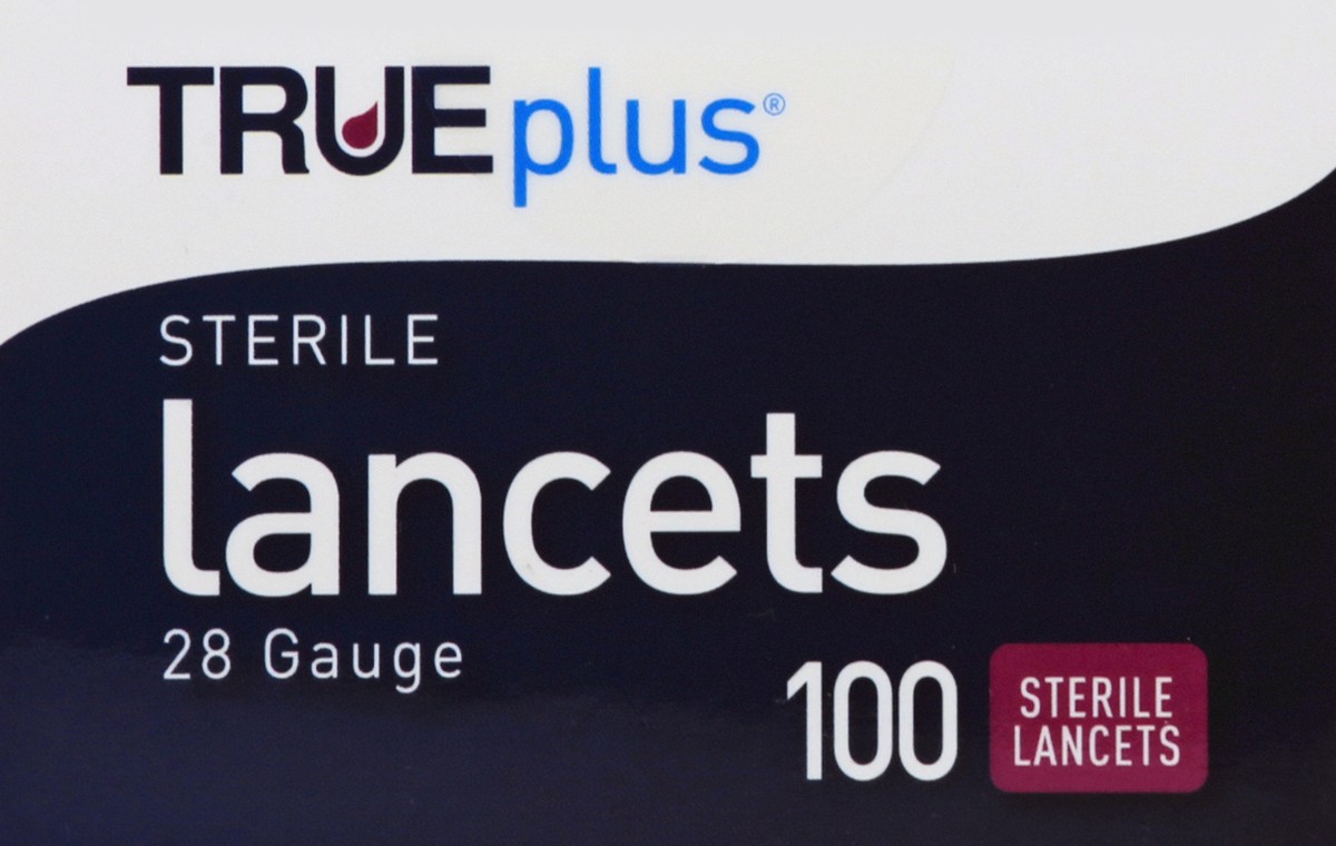 slide 8 of 8, TRUEplus Lancets 100 ea, 100 ct