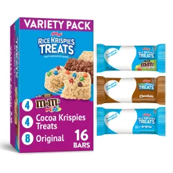 Kellogg's Rice Krispies Treats Marshmallow Snack Bars, Kids Snacks, School Lunch, Variety Pack