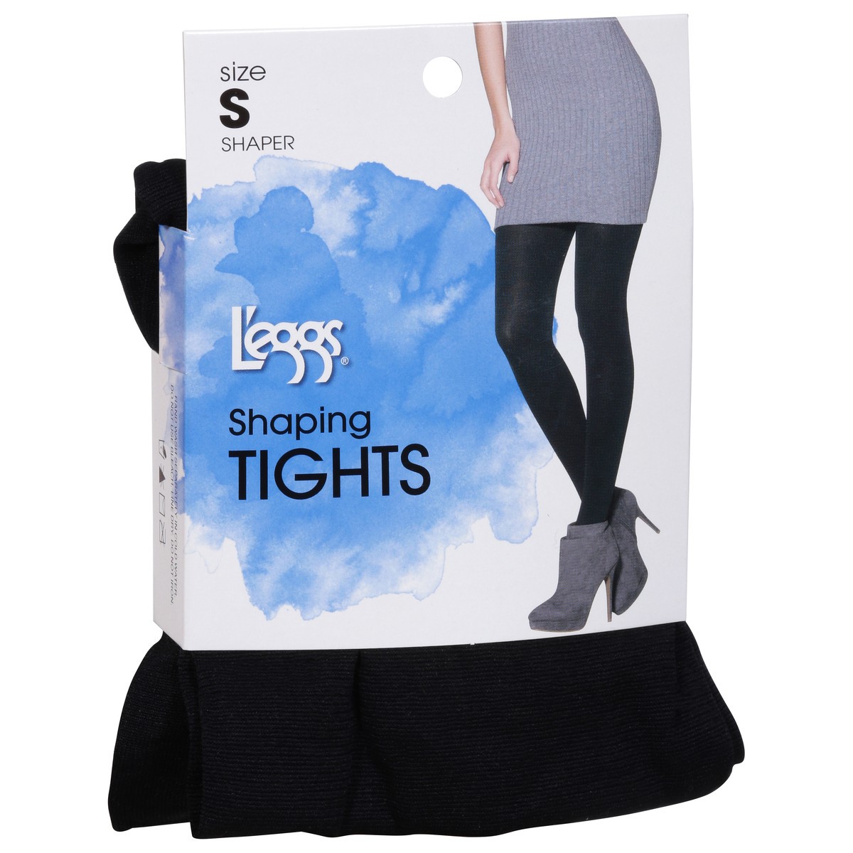 slide 2 of 13, L'eggs Size S Shaper Black Shaping Tights 1 ea, 1 ct