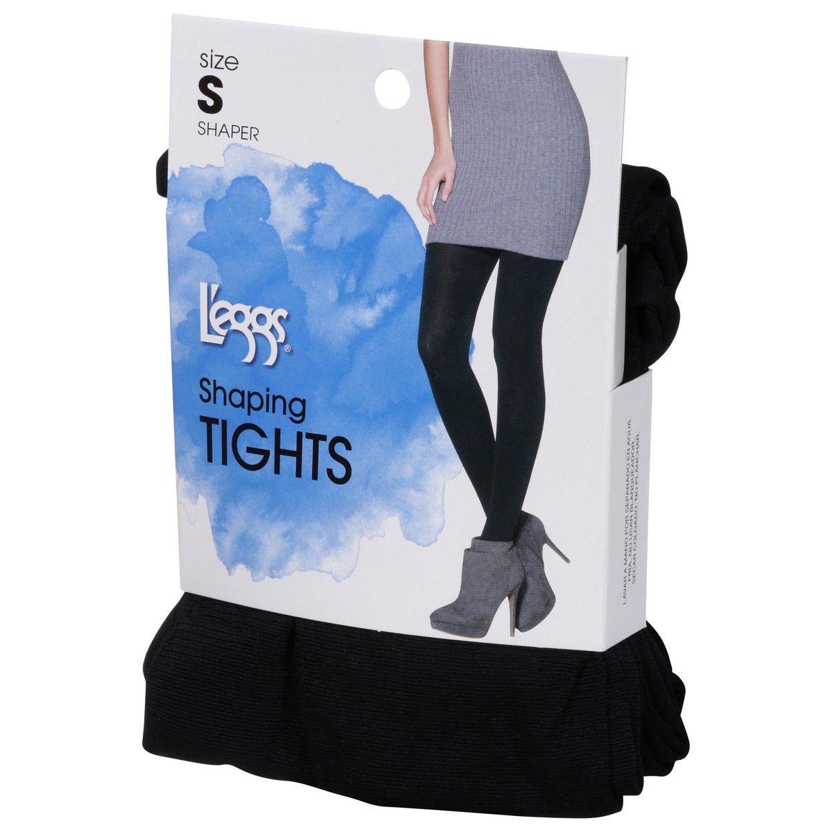 slide 3 of 13, L'eggs Size S Shaper Black Shaping Tights 1 ea, 1 ct