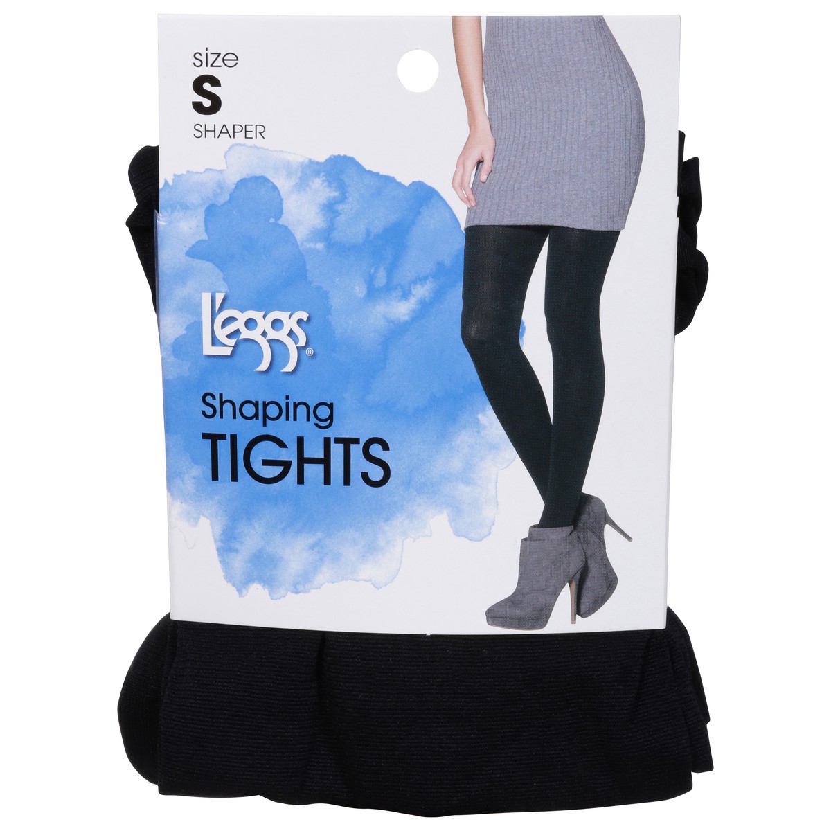 slide 8 of 13, L'eggs Size S Shaper Black Shaping Tights 1 ea, 1 ct