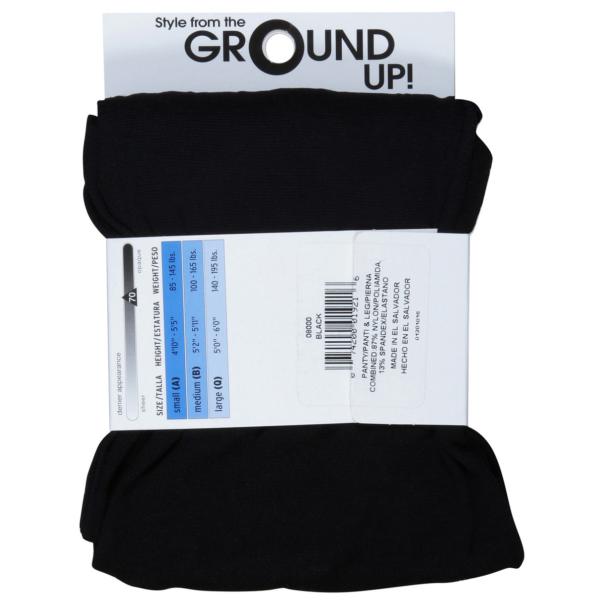 slide 10 of 13, L'eggs Size S Shaper Black Shaping Tights 1 ea, 1 ct