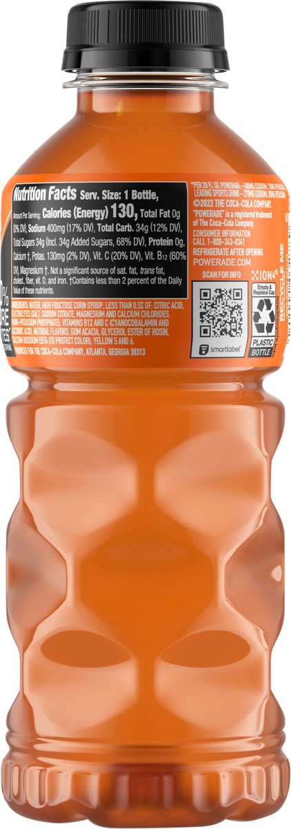 slide 3 of 7, POWERADE Orange Bottle, 20 fl oz, 20 fl oz