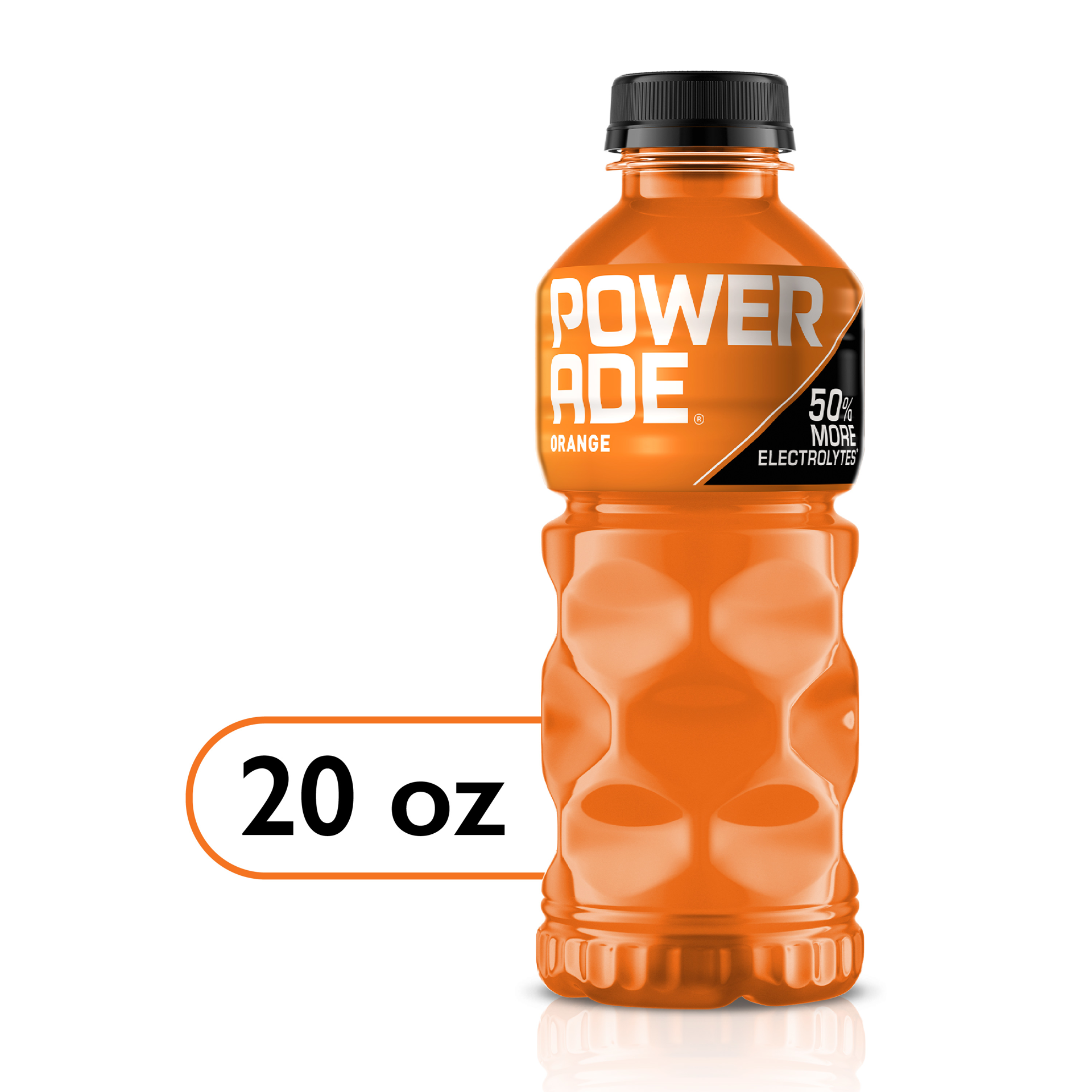 slide 1 of 7, POWERADE Orange Bottle, 20 fl oz, 20 fl oz