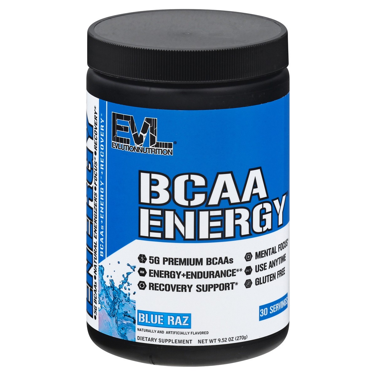 slide 5 of 9, Evlution Nutrition Bcaa Energy Blue Raz Flavor Dietary Supplement Powder, 9.52 oz