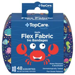 TopCare Health Kids Flex Fabric Sterile Assorted Bandages - 48 ea