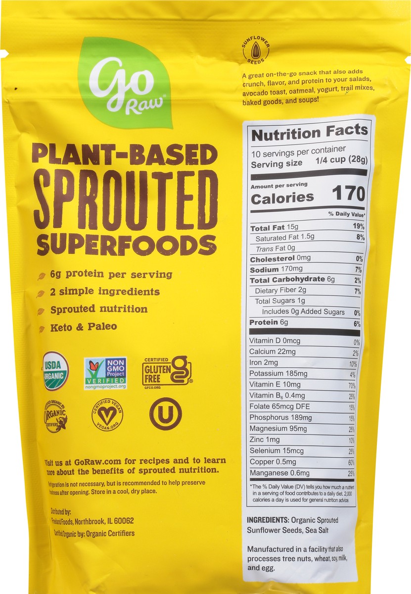 slide 5 of 9, Go Raw Organic Sprouted Sea Salt Sunflower Seeds 10 oz, 10 oz