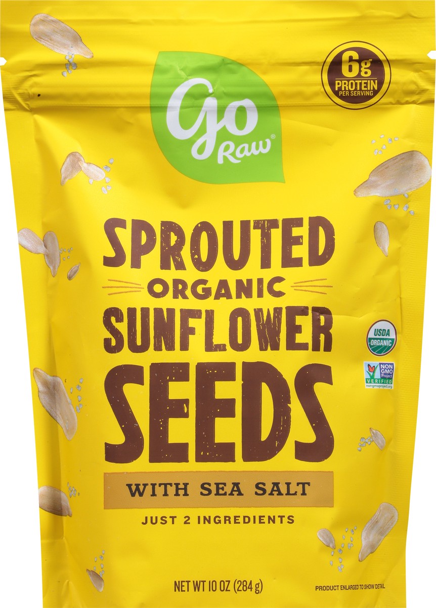 slide 8 of 9, Go Raw Organic Sprouted Sea Salt Sunflower Seeds 10 oz, 10 oz