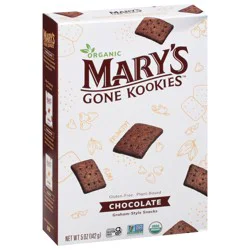 Mary's Gone Kookies Classically chewy brownie richness takes a kraveably krunchy twist in our graham-style Chocolate Kookies. These terrifically tasty snacks are plant-based, organic and gluten-free.