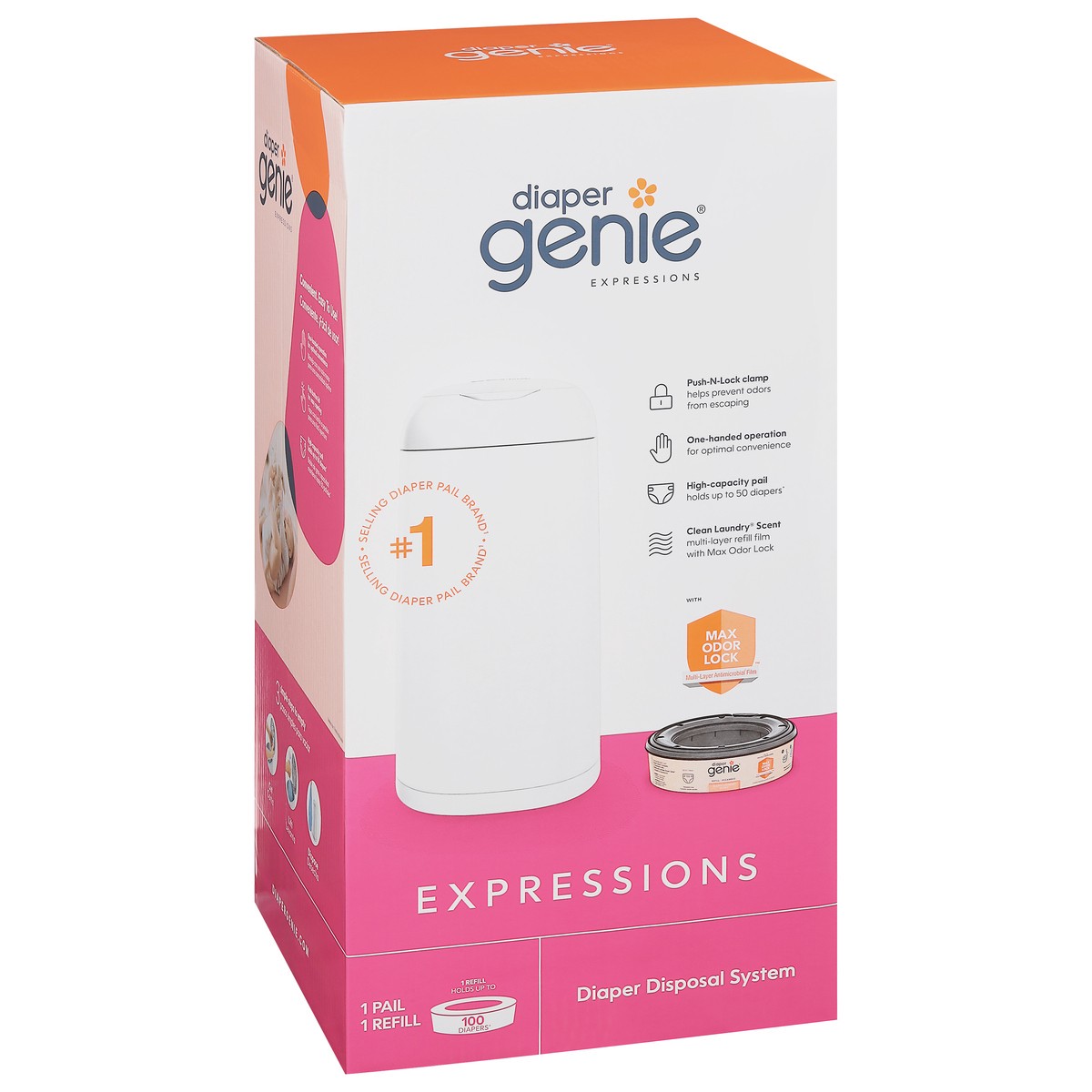 slide 10 of 11, Diaper Genie Expressions Diaper Disposal System 1 ea, 1 ct