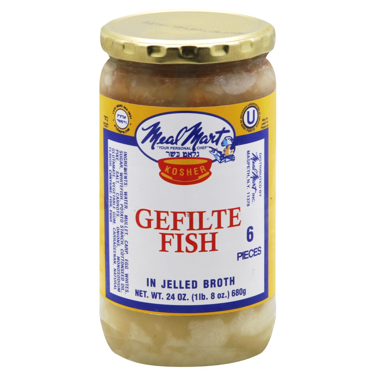 slide 2 of 2, Meal Mart Gefilte Fish In Jelled Broth, 24 oz