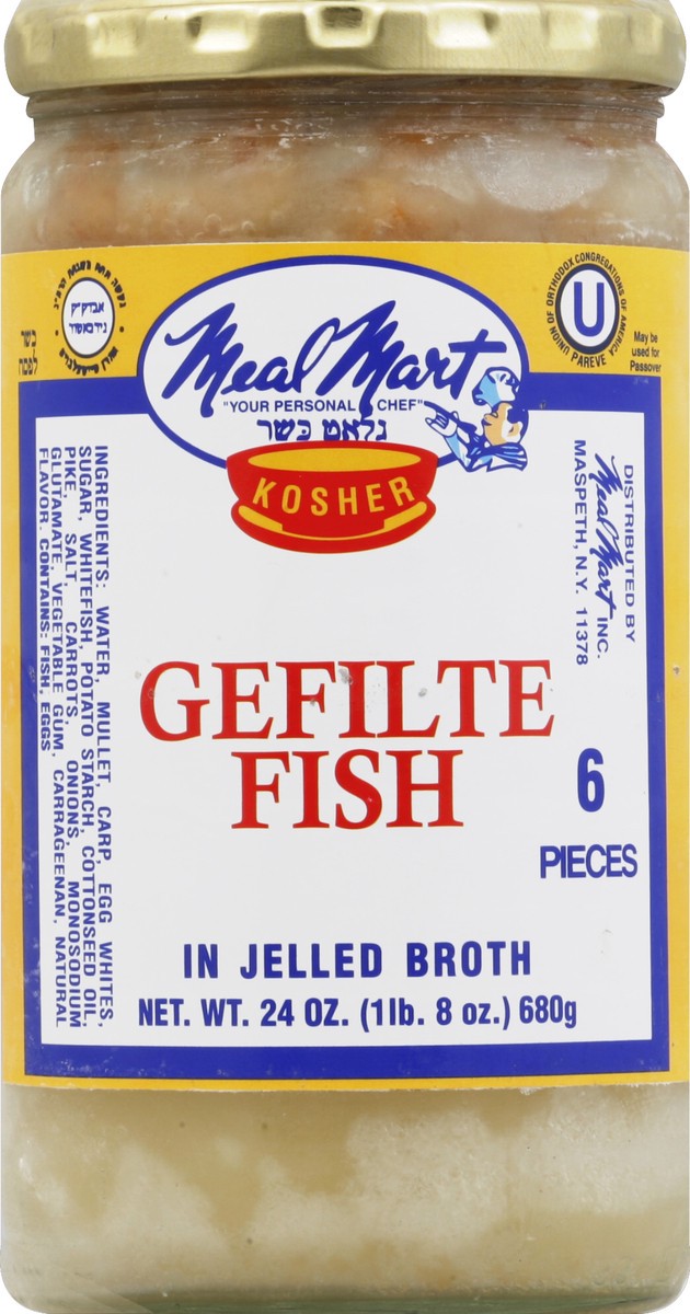 slide 1 of 2, Meal Mart Gefilte Fish In Jelled Broth, 24 oz