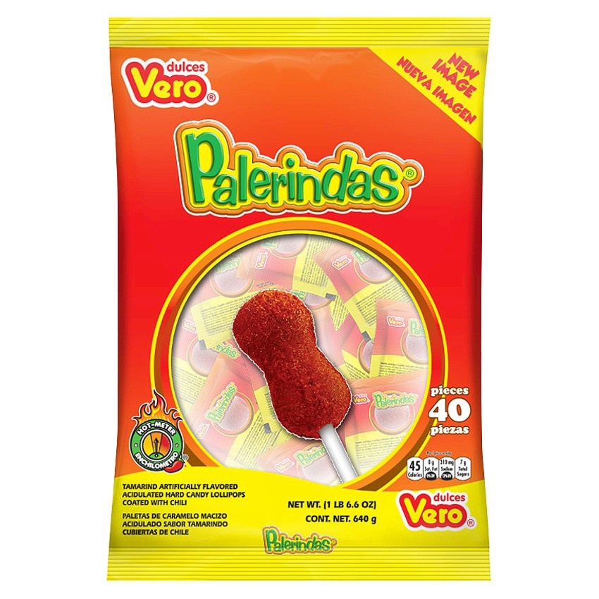 slide 1 of 1, Vero Palerindas Chili Lollipops, 40 ct