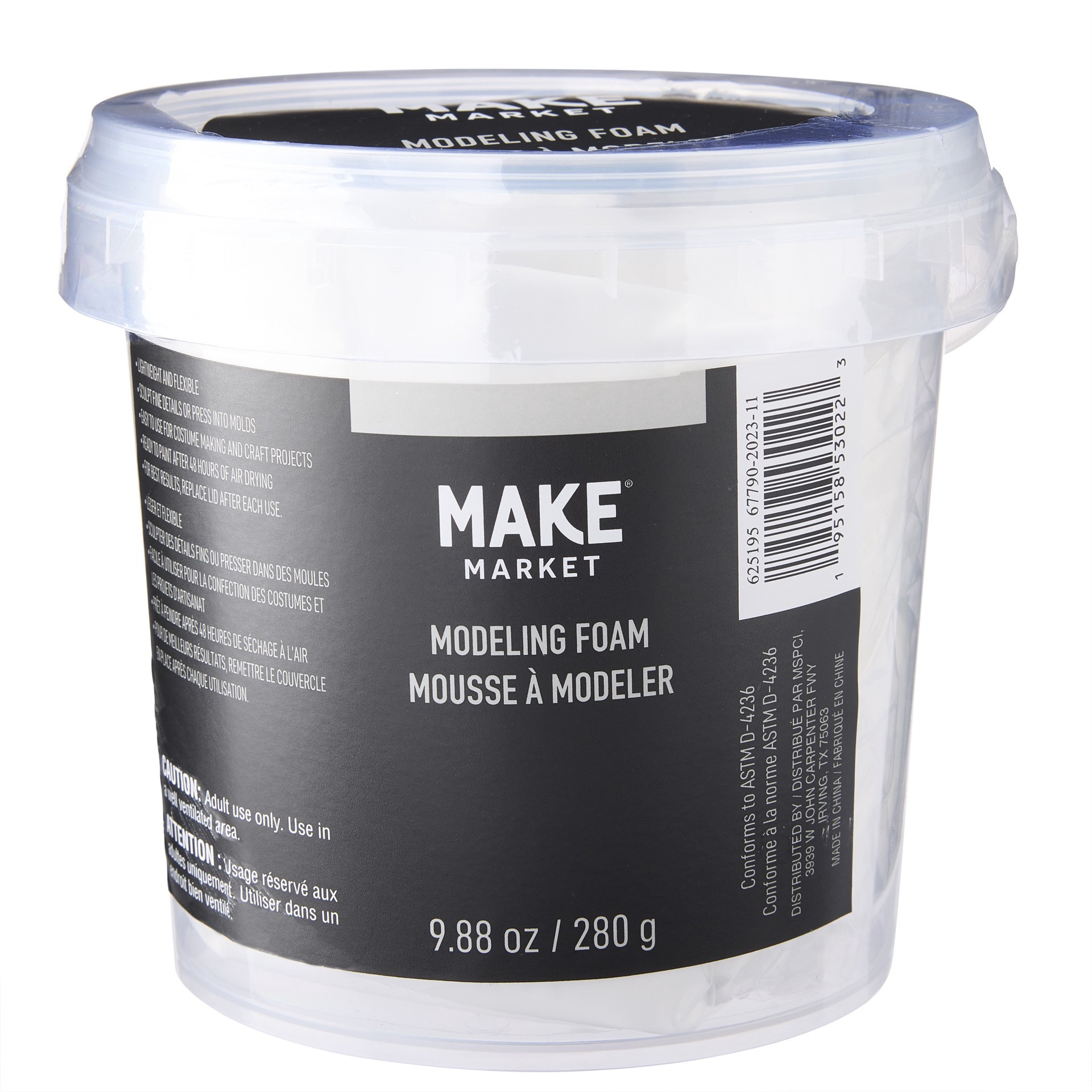 slide 4 of 4, Modeling Foam By Make Market, 9.88 oz