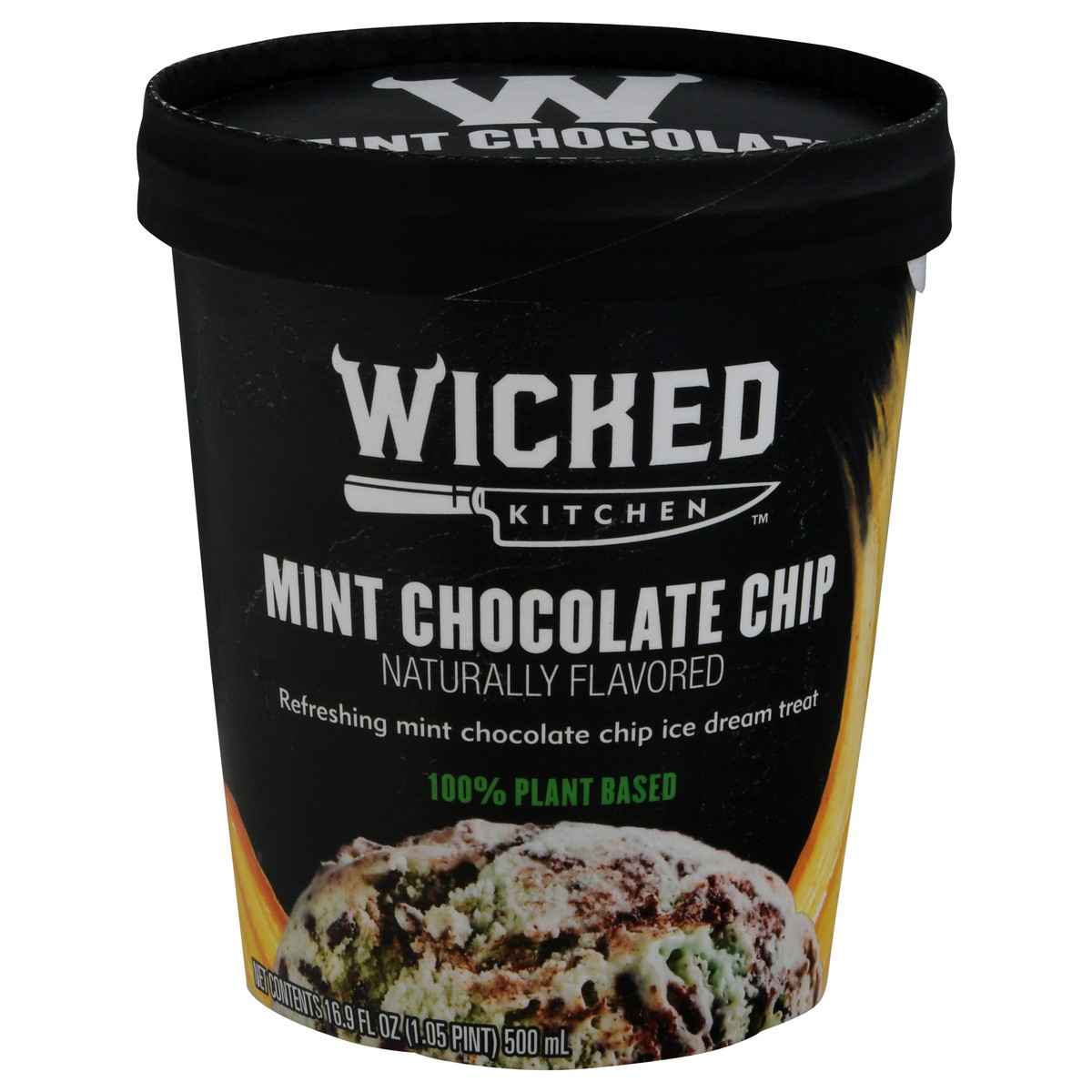 slide 1 of 9, Wicked Kitchen Mint Chocolate Chip Ice Cream 16.9 fl oz, 16.9 fl oz