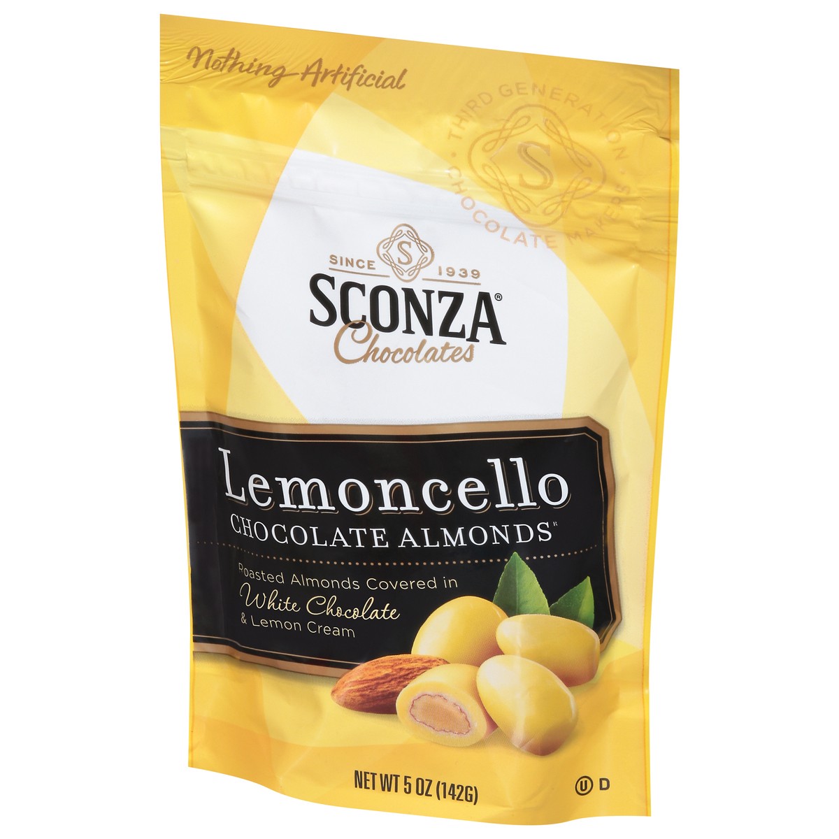 slide 3 of 9, Sconza Chocolates Lemoncello Chocolate Almonds, 5 oz