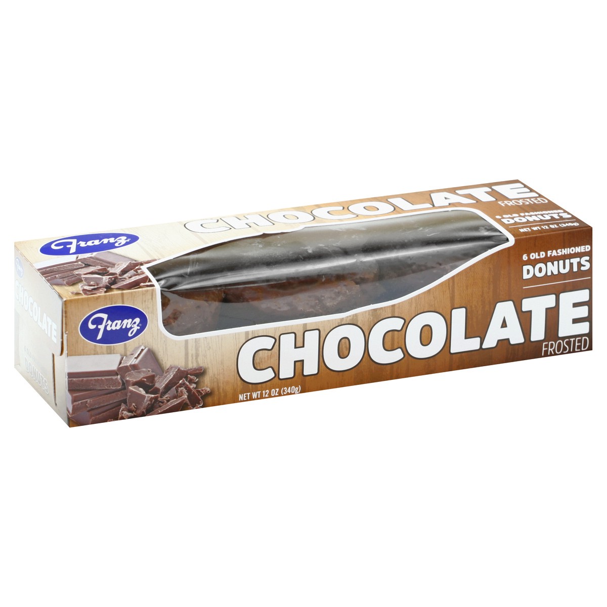 slide 12 of 12, Franz Old Fashioned Chocolate Frosted Donuts 6 ea, 6 ct