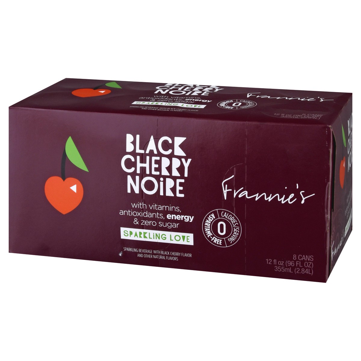 slide 6 of 13, Frannie's Black Cherry Noire Sparkling Water - 8 ct; 12 fl oz, 8 ct; 12 fl oz