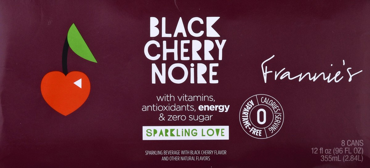 slide 12 of 13, Frannie's Black Cherry Noire Sparkling Water - 8 ct; 12 fl oz, 8 ct; 12 fl oz