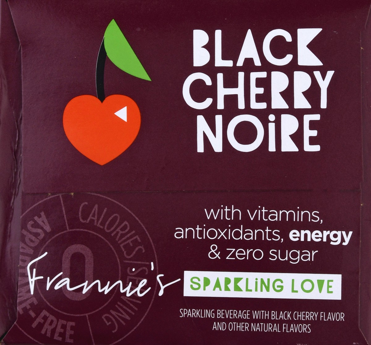 slide 2 of 13, Frannie's Black Cherry Noire Sparkling Water - 8 ct; 12 fl oz, 8 ct; 12 fl oz