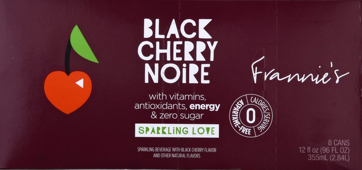 slide 9 of 13, Frannie's Black Cherry Noire Sparkling Water - 8 ct; 12 fl oz, 8 ct; 12 fl oz