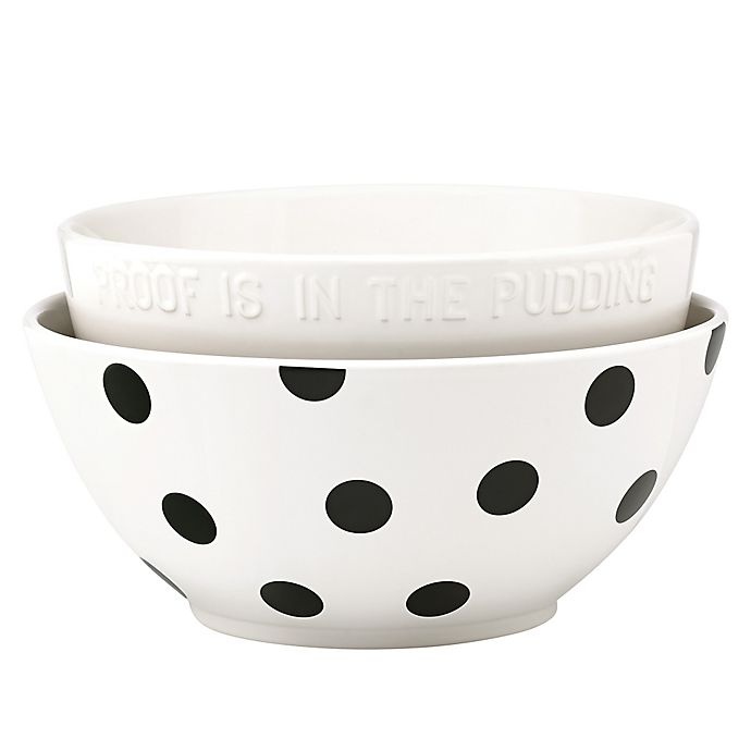 slide 1 of 1, Kate Spade New York All In Good Taste Deco Dot Mixing Bowls, 2 ct
