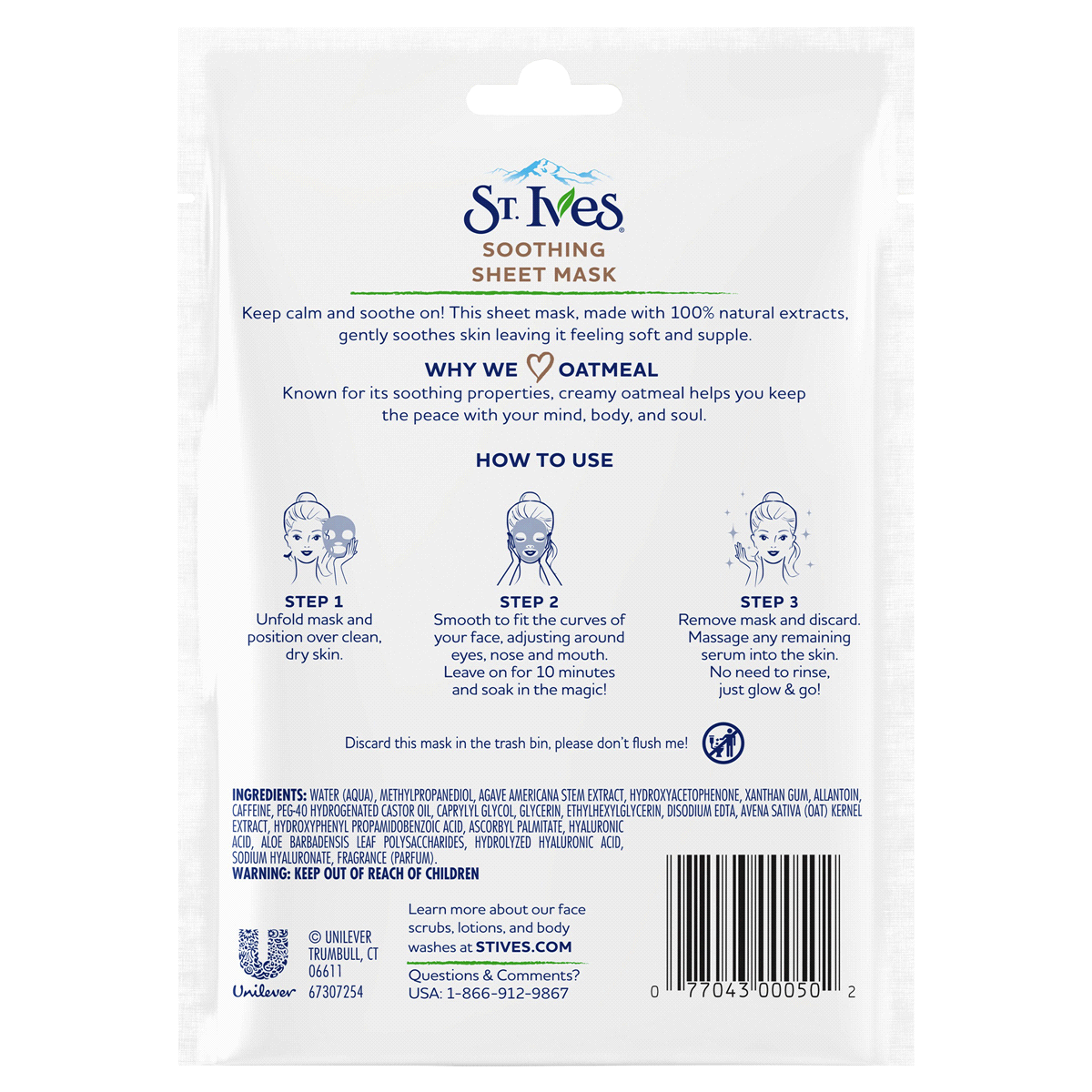 slide 3 of 10, St. Ives Nourish And Soothe Oatmeal Sheet Mask, 1 ct